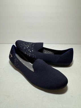 Rothy's The Zodiac Collection Light Weight Flat Loafer Sagittarius Navy Blue  9